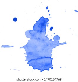 Colorful abstract watercolor texture with splashes and spatters. Modern creative watercolor background for trendy design.