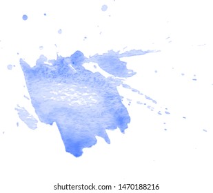 Colorful abstract watercolor texture with splashes and spatters. Modern creative watercolor background for trendy design.