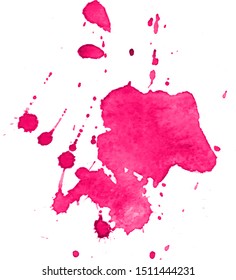 Colorful abstract watercolor texture with splashes and spatters. Modern creative watercolor background for trendy design.