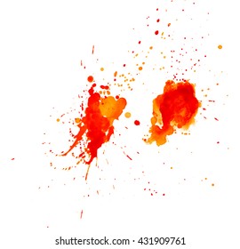 Colorful abstract watercolor texture with splashes and spatters. Modern creative watercolor background for trendy design.