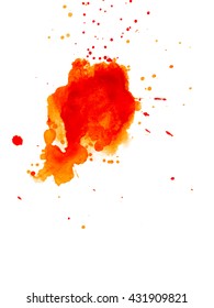 Colorful abstract watercolor texture with splashes and spatters. Modern creative watercolor background for trendy design.