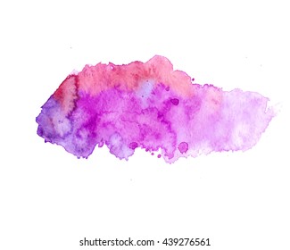 Colorful abstract watercolor texture with splashes and spatters. Modern creative watercolor background for trendy design.
