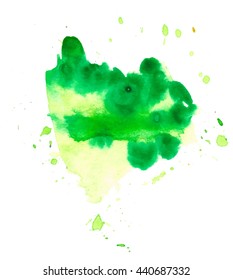 Colorful abstract watercolor texture with splashes and spatters. Modern creative watercolor background for trendy design.