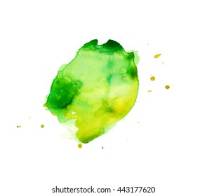 Colorful abstract watercolor texture with splashes and spatters. Modern creative watercolor background for trendy design.