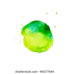 Colorful abstract watercolor texture with splashes and spatters. Modern creative watercolor background for trendy design.