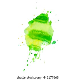 Colorful abstract watercolor texture with splashes and spatters. Modern creative watercolor background for trendy design.