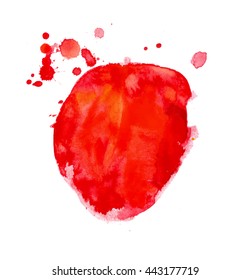 Colorful abstract watercolor texture with splashes and spatters. Modern creative watercolor background for trendy design.
