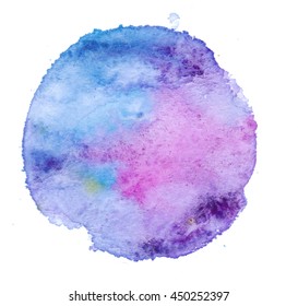 Colorful abstract watercolor texture with splashes and spatters. Modern creative watercolor background for trendy design.