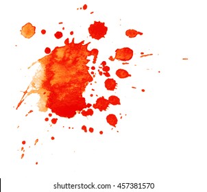 Colorful abstract watercolor texture with splashes and spatters. 