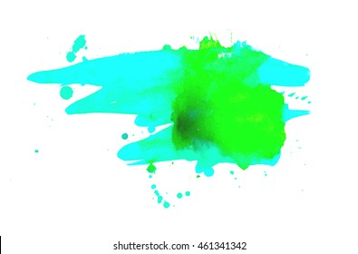 Colorful abstract watercolor texture with splashes and spatters. Modern creative watercolor background for trendy design.