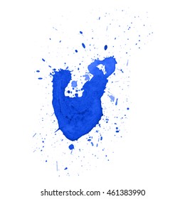 Colorful abstract watercolor texture with splashes and spatters. Modern creative watercolor background for trendy design.