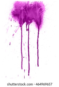 Colorful abstract watercolor texture with splashes and spatters. Modern creative watercolor background for trendy design.
