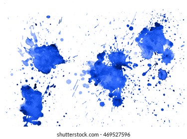 Colorful abstract watercolor texture with splashes and spatters. Modern creative watercolor background for trendy design.