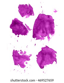 Colorful abstract watercolor texture with splashes and spatters. Modern creative watercolor background for trendy design.