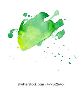 Colorful abstract watercolor texture with splashes and spatters. Modern creative watercolor background for trendy design.