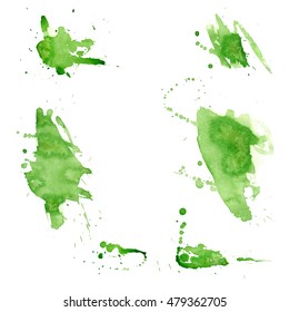Colorful abstract watercolor texture with splashes and spatters. Modern creative watercolor background for trendy design.