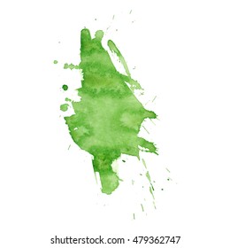 Colorful abstract watercolor texture with splashes and spatters. Modern creative watercolor background for trendy design.