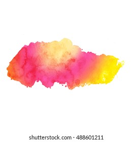 Colorful abstract watercolor texture with splashes and spatters. Modern creative watercolor background for trendy design.