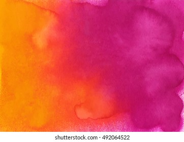 Colorful abstract watercolor texture with splashes and spatters. Modern creative watercolor background for trendy design.