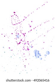 Colorful abstract watercolor texture with splashes and spatters. Modern creative watercolor background for trendy design.