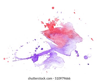 Colorful abstract watercolor texture with splashes and spatters. Modern creative watercolor background for trendy design.