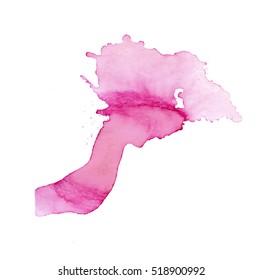 Colorful abstract watercolor texture with splashes and spatters. Modern creative watercolor background for trendy design.