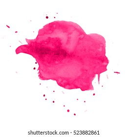 Colorful abstract watercolor texture with splashes and spatters. Modern creative watercolor background for trendy design.
