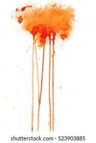 Colorful abstract watercolor texture with splashes and spatters. Modern creative watercolor background for trendy design.