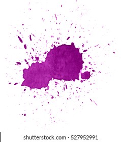 Colorful abstract watercolor texture with splashes and spatters. Modern creative background for trendy design.