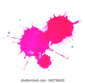 Colorful abstract watercolor texture with splashes and spatters. Modern creative watercolor background for trendy design.