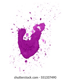 Colorful abstract watercolor texture with splashes and spatters. Modern creative watercolor background for trendy design.