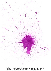 Colorful abstract watercolor texture with splashes and spatters. Modern creative watercolor background for trendy design.