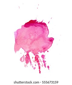 Colorful abstract watercolor texture with splashes and spatters. Modern creative watercolor background for trendy design.