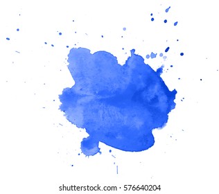 Colorful abstract watercolor texture with splashes and spatters. Modern creative watercolor background for trendy design.