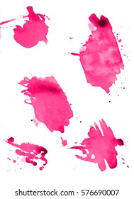 Colorful abstract watercolor texture with splashes and spatters. Modern creative watercolor background for trendy design.