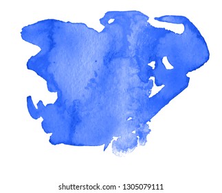 Colorful abstract watercolor texture stain with splashes and spatters. Modern creative watercolor background for trendy design.