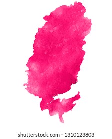 Colorful abstract watercolor texture stain with splashes and spatters. Modern creative watercolor background for trendy design.