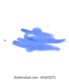 Colorful abstract watercolor texture stain with splashes and spatters. Modern creative watercolor background for trendy design.