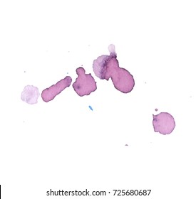 Colorful abstract watercolor texture stain with splashes and spatters. Modern creative watercolor background for trendy design.