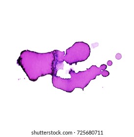 Colorful abstract watercolor texture stain with splashes and spatters. Modern creative watercolor background for trendy design.