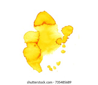 Colorful abstract watercolor texture stain with splashes and spatters. Modern creative watercolor background for trendy design.