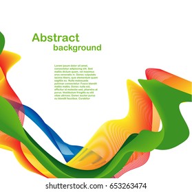 Colorful abstract wave