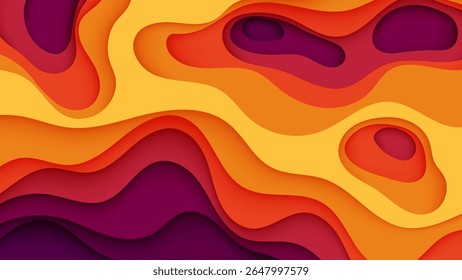 Fundo de onda abstrata colorido com linhas curvas e design vibrante