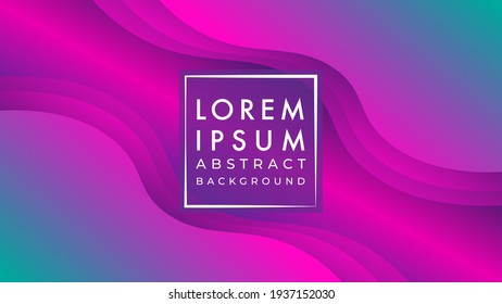 Plantilla de diseño de fondo de onda abstracta colorida. Ilustración vectorial de forma ondulada por capas. Color de gradiente magenta morado oscuro 