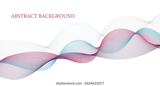 Fondo Abstractas colorido de la onda con las líneas que fluyen