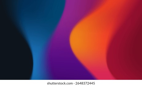 Colorful Abstract Wave Background with Light Effects and Smooth Gradient Design