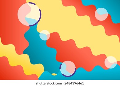 Colorful abstract wave background. Colorful abstract background that can be used for web banners, business cards, invitations, social media banners, etc.