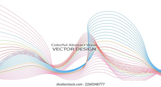 Colorful Abstract wave background. Vector illustration for your design