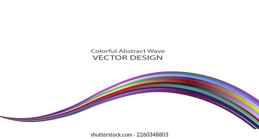 Colorful Abstract wave background. Vector illustration for your design