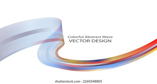 Fondo colorido de la ola abstracta. Ilustración vectorial para su diseño